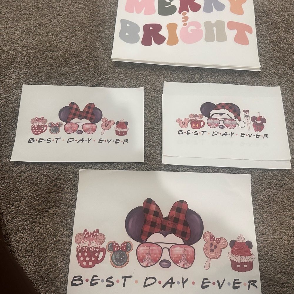 Festive Holiday Ready to Press Sublimation Transfers